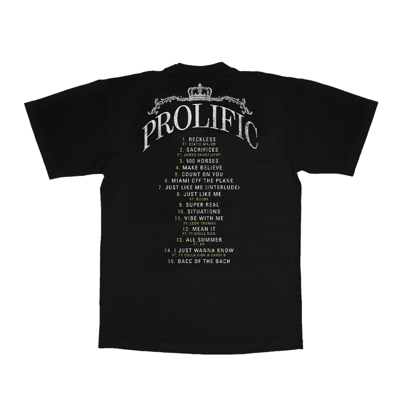 Nipsey Hussle Prolific Album Tee - Black | Nipsey Hussle & Bino Rideaux