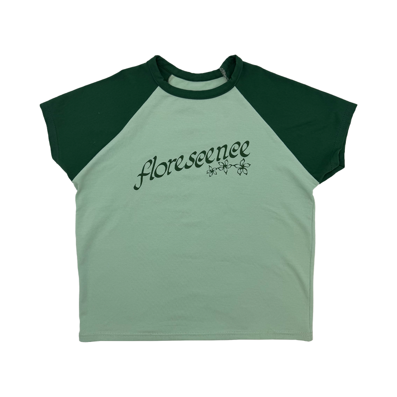 Florescence Raglan T-Shirt Green | Maisie Peters
