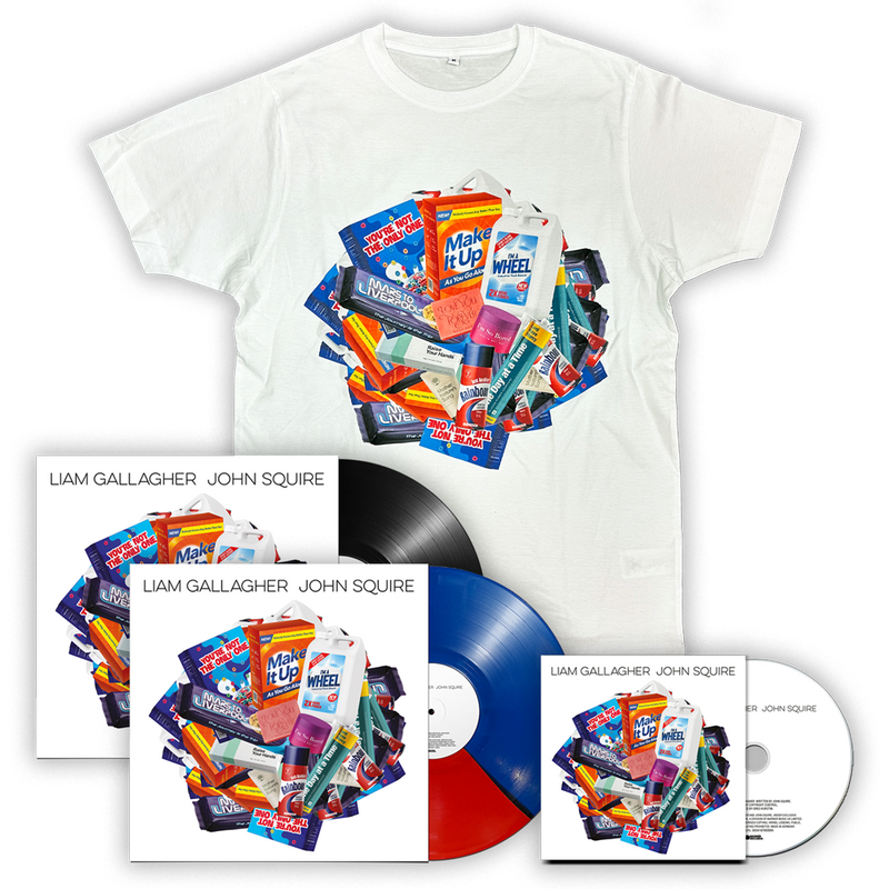 Album Cover White T-Shirt + Choice Of Album | Liam Gallagher John Squire 