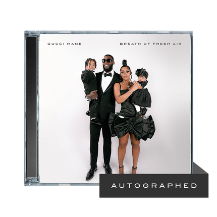 Gucci Mane Breath of Fresh Air Signed Artcard CD