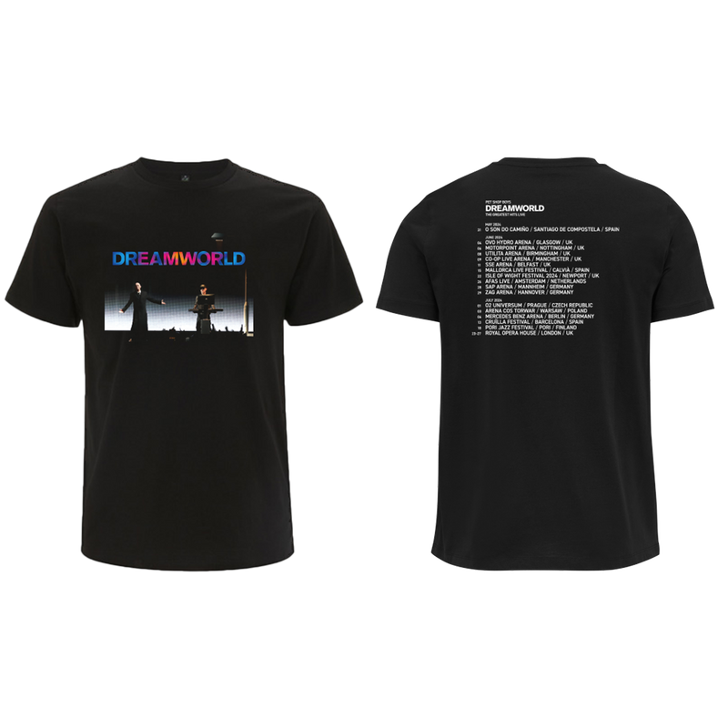 Dreamworld 2024 European Tour T-Shirt Black | Pet Shop Boys