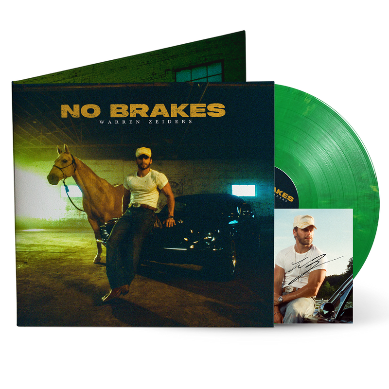 No Brakes Signed Jade Green Vinyl LP | Warren Zeiders