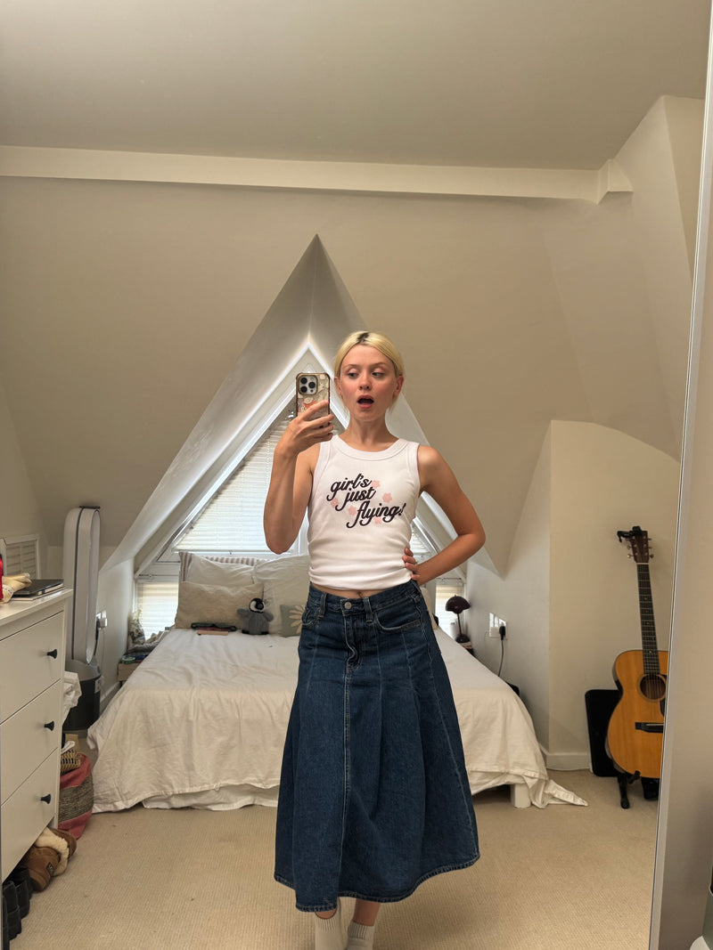 Girl's Just Flying Tank White | Maisie Peters