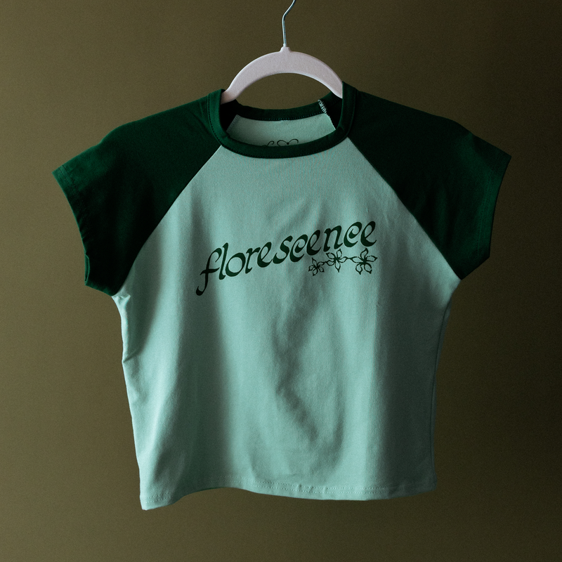 Florescence Raglan T-Shirt Green | Maisie Peters