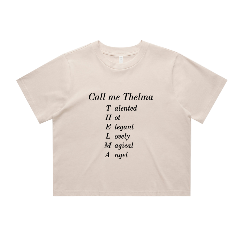 Call Me Thelma Crop Tee | Thelma Plum