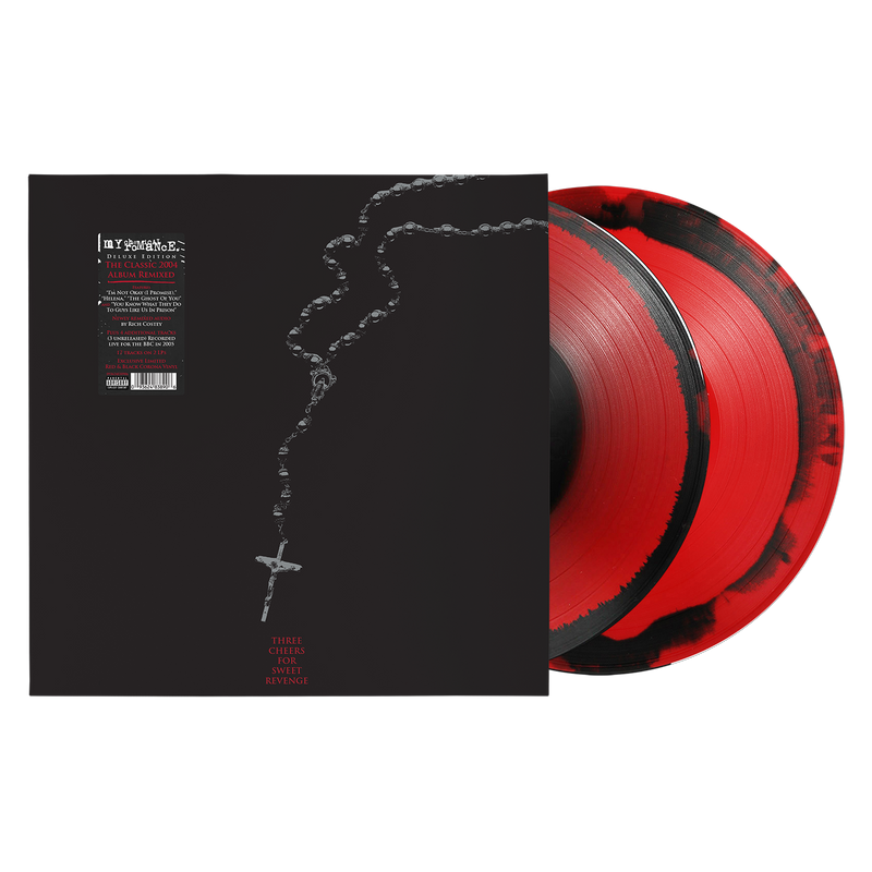 Three Cheers for Sweet Revenge (Deluxe Edition) Red & Black Corona Vinyl 2LP | My Chemical Romance