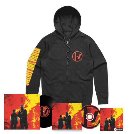  CLANCY BLOCKSLEEVE ZIP-UP HOODIE + CHOICE OF MUSIC | Twenty One Pilots