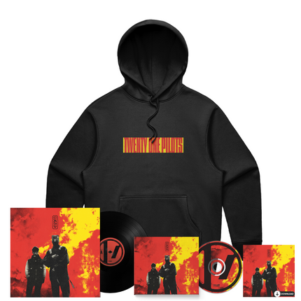 BLOCK WORDMARK BLACK HOODIE + CHOICE OF MUSIC | Twenty One Pilots