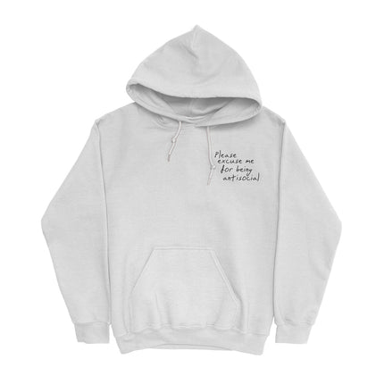 Please Excuse Me Hoodie (White)